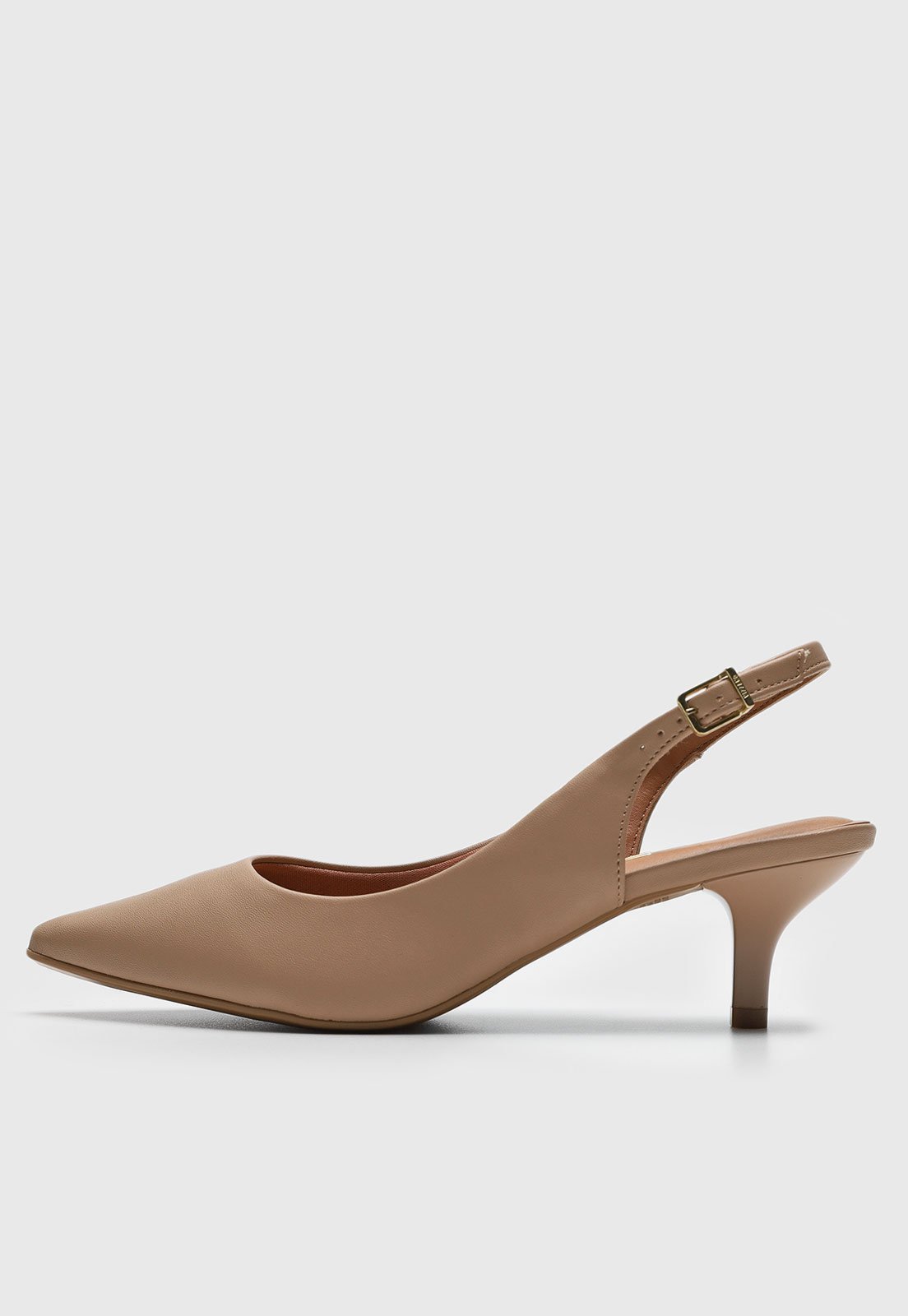 Scarpin Slingback Vizzano Liso Bege