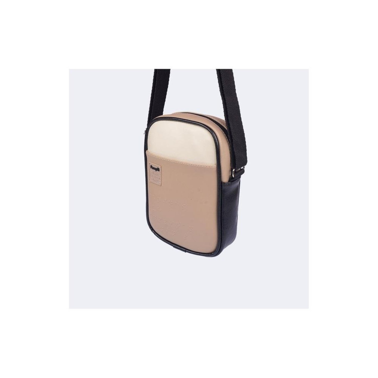 Infantil - Bolsa Tiracolo Pampili Braile Nude Preta U Bege
