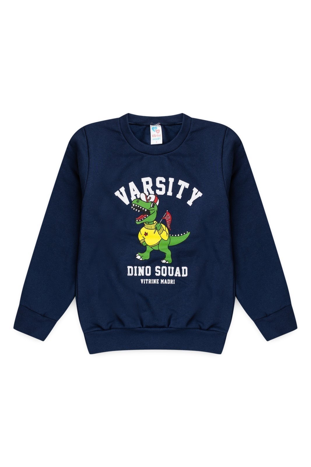 Infantil - Blusa Moletom Menino Varsity Dino Squad