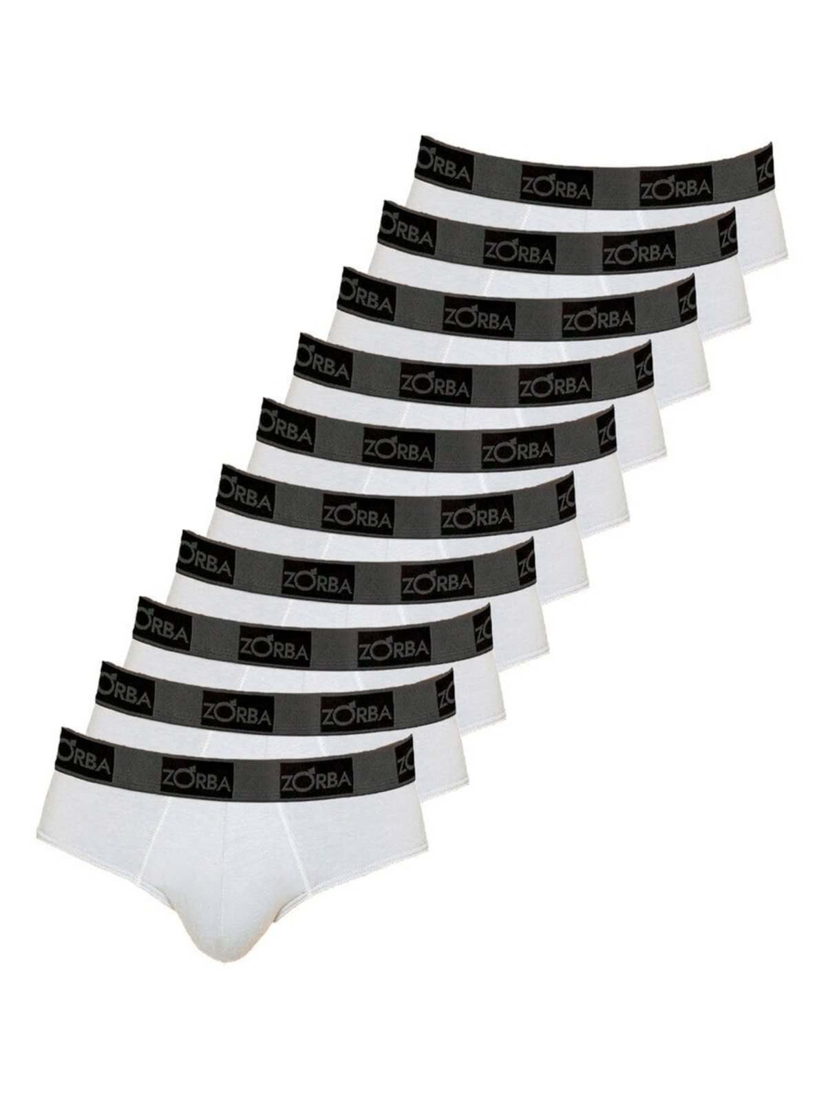 Kit com 10 Cuecas Slip Zorba 716 Branco