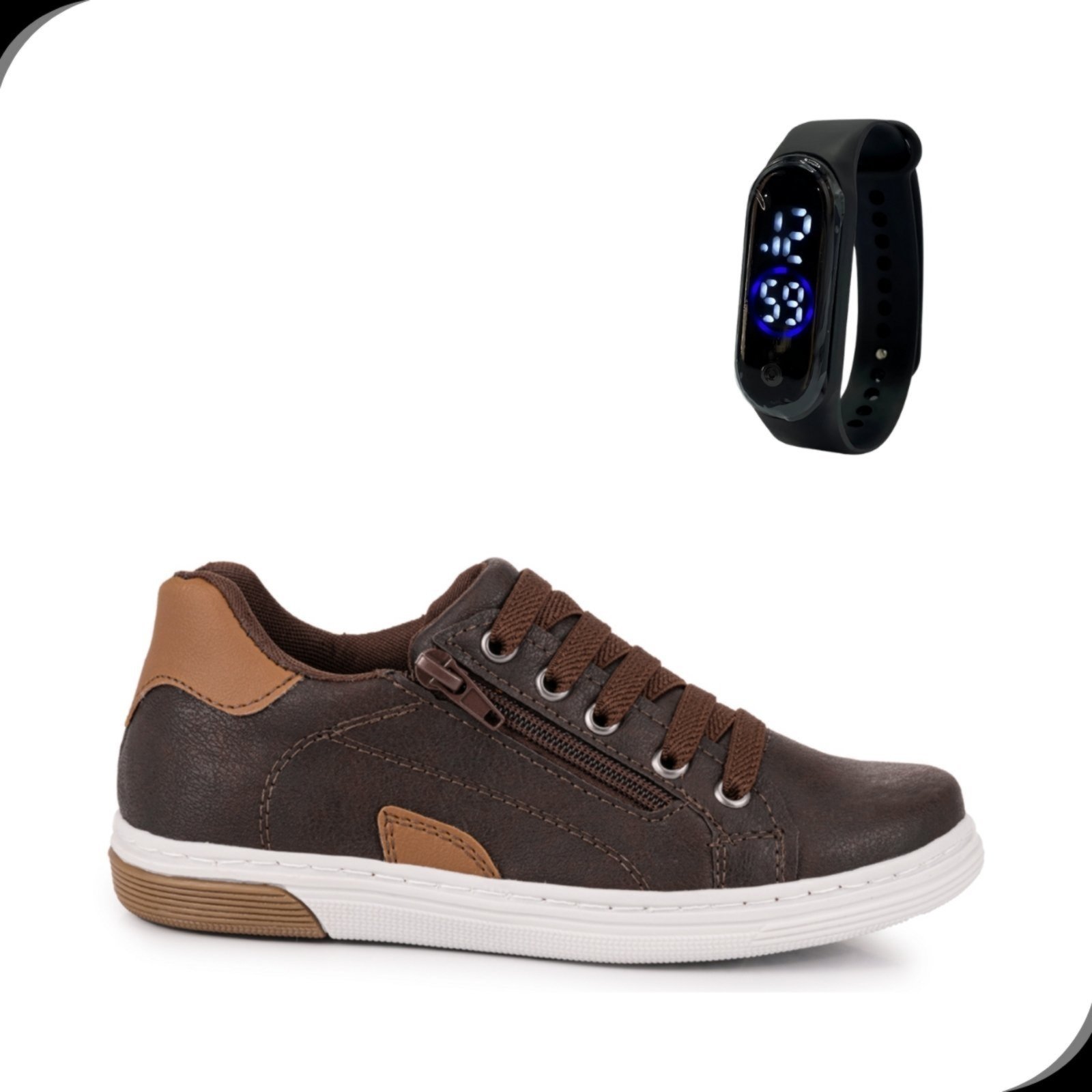 Infantil – Kit Tenis Sapatênis Casual Confortável Estiloso Versátil Rovetto Com Fone Sem Fio