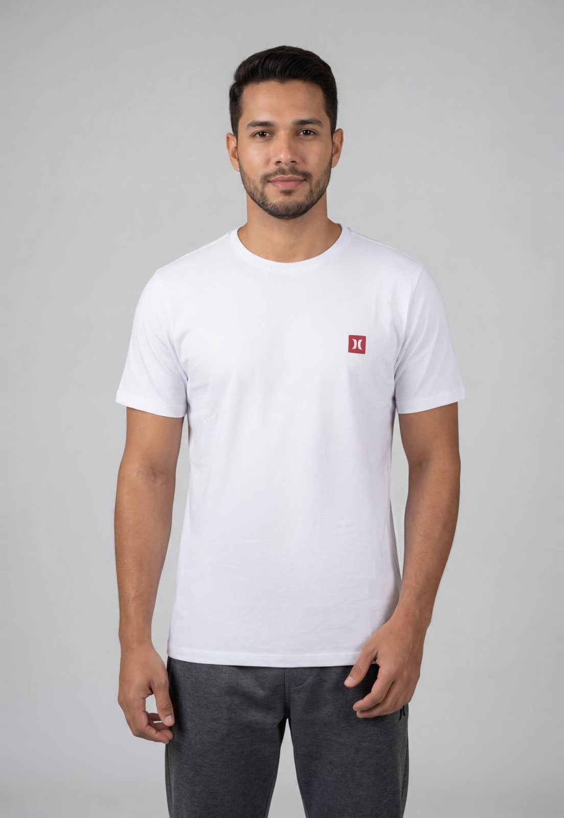 Camiseta Masculina Hurley Básica Branca