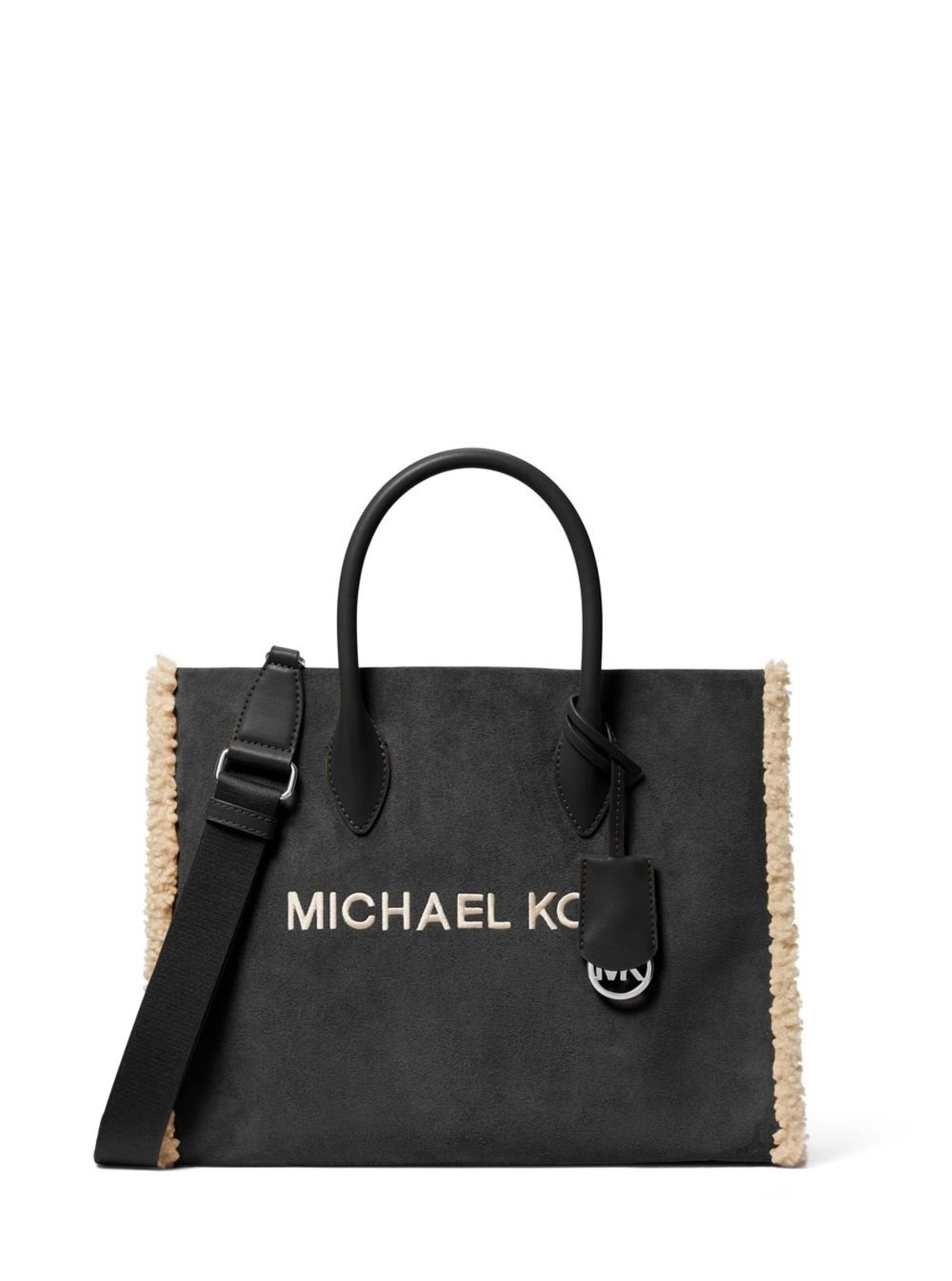 Vista 2 Bolsa Tote Mirella Média Em Couro 35F5S7ZT2S001 preto preto