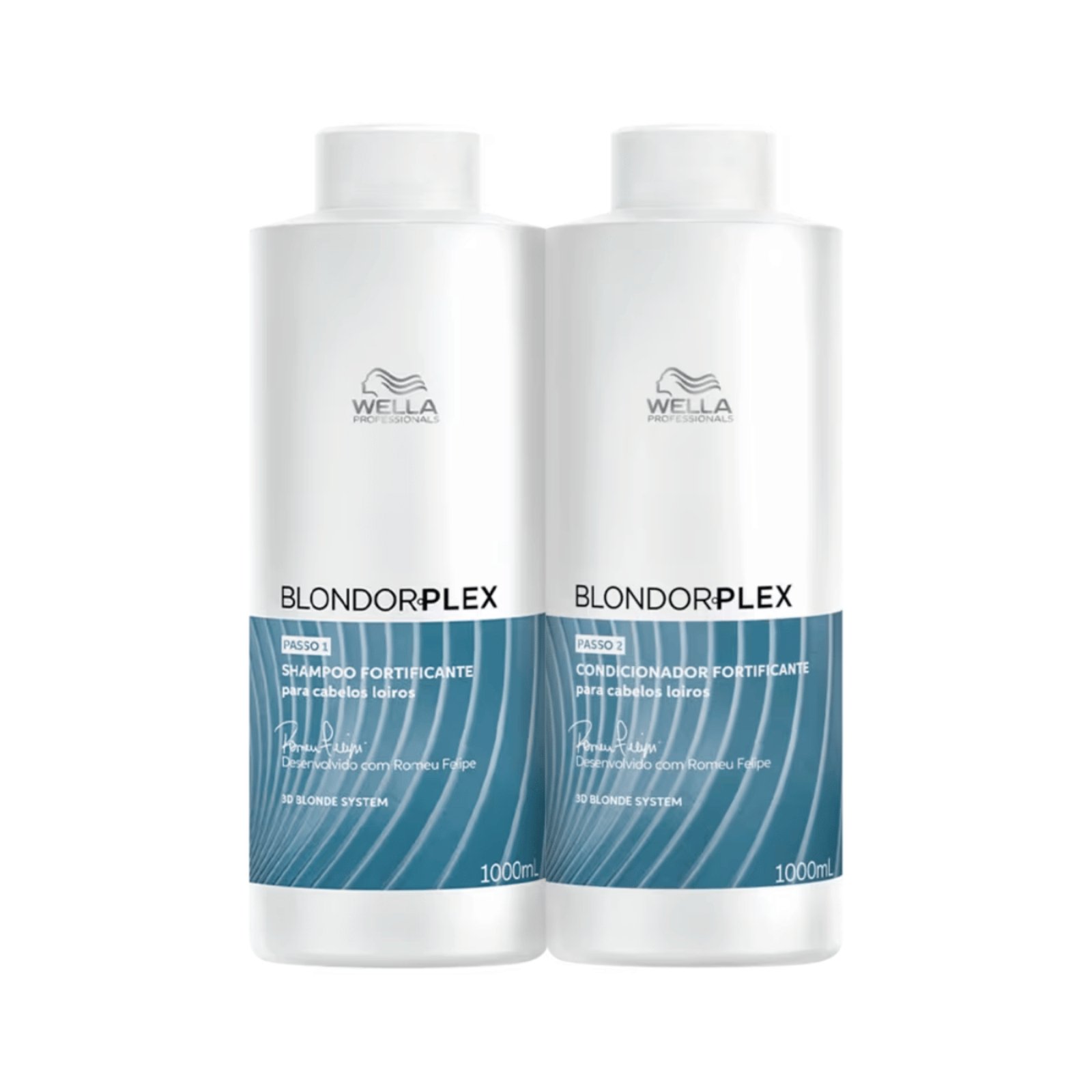 Kit Wella Blondorplex Shampoo 1L + Condicionador 1L