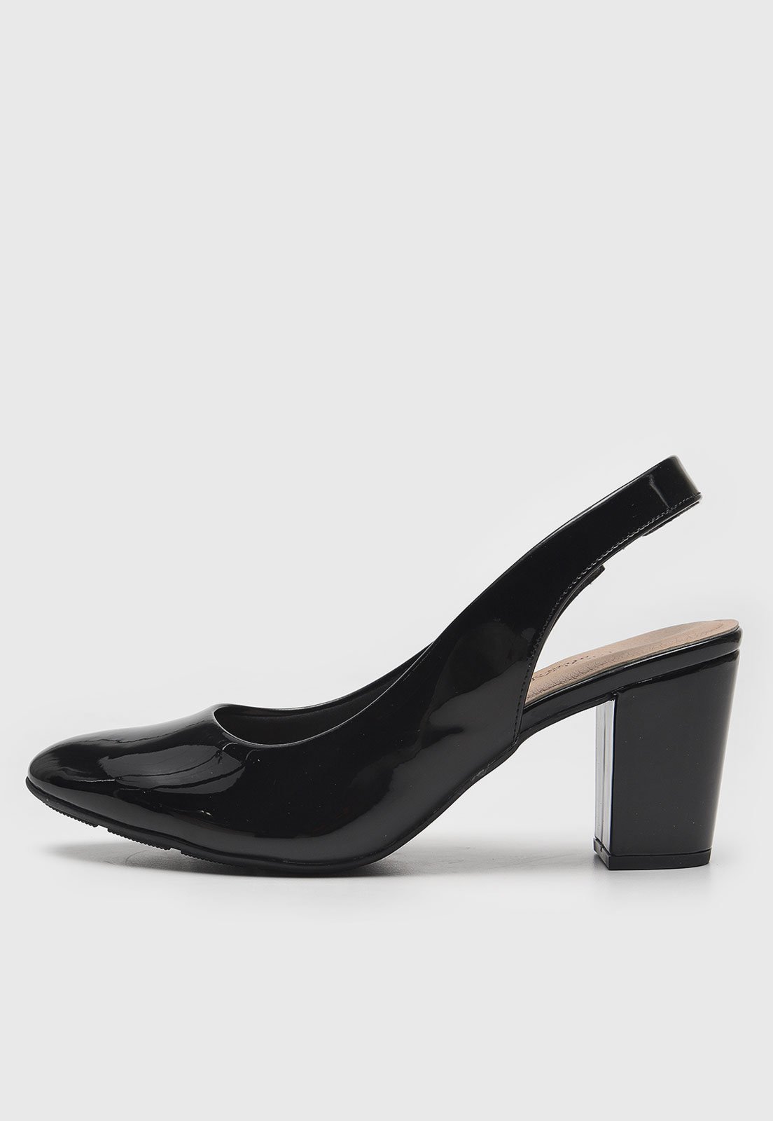 Scarpin Slingback Modare Verniz Preto