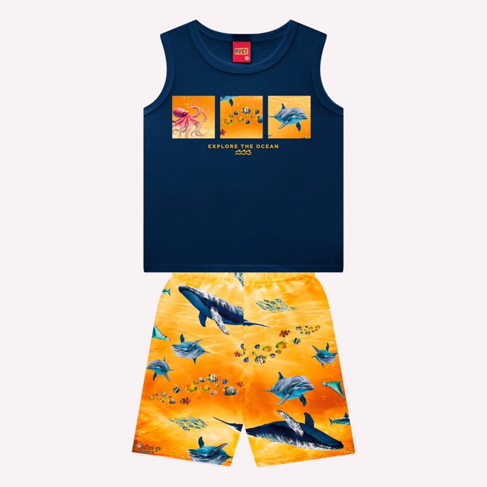 Infantil - Conjunto Menino Fundo do Mar Kyly