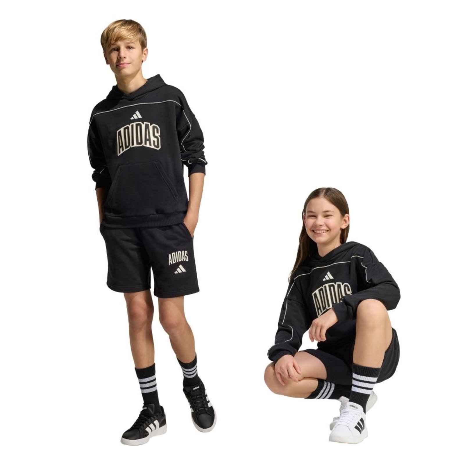 Infantil - Shorts Seasonals Collegiate Typography Adidas Sportswear Preto — R$ 199,99 em Dafiti br