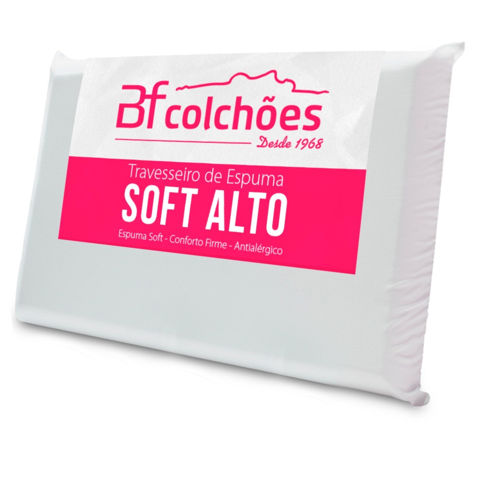 Travesseiro Alto Espuma Ortopédico Soft Conforto Firme 50×70