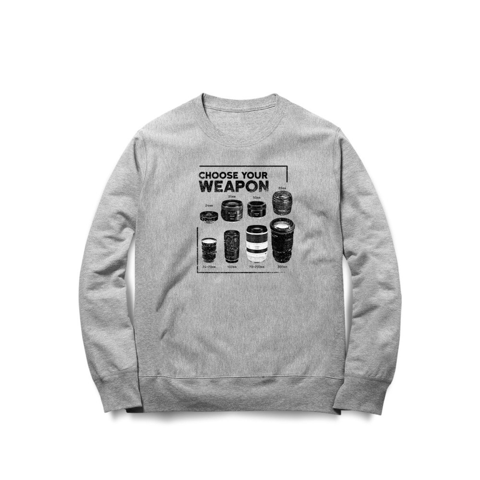 Moletom Camera Weapons - Mescla Cinza - Casual - Studio Geek