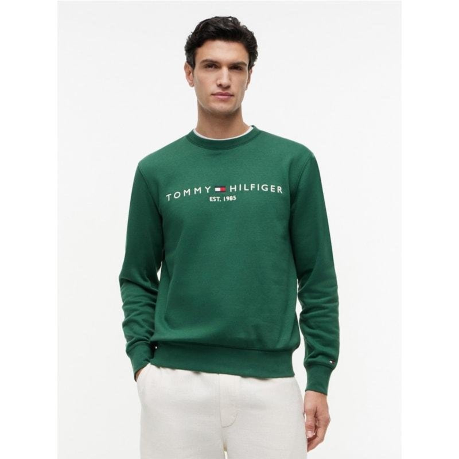 Moletom Logo Clássico Gola C Verde