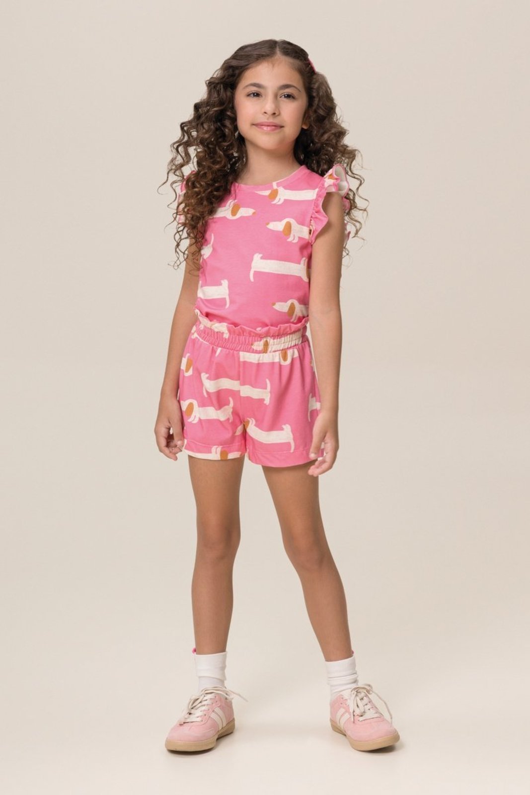 Infantil - Conjunto Bugbee Blusa e Shorts Clochard Cotton Estampado