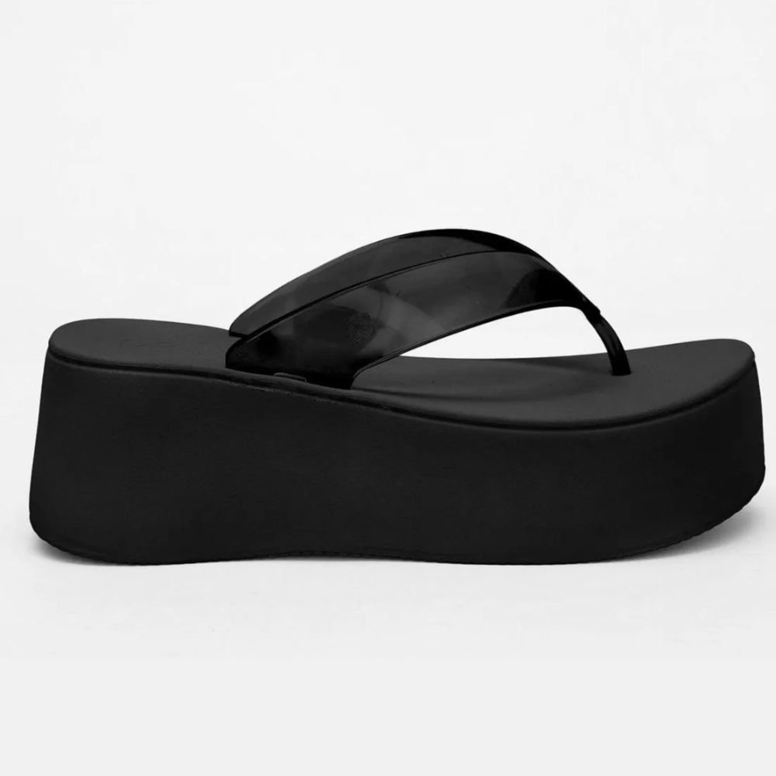 Chinelo Feminino Plataforma Plus II Preto Petite Jolie PJ7703