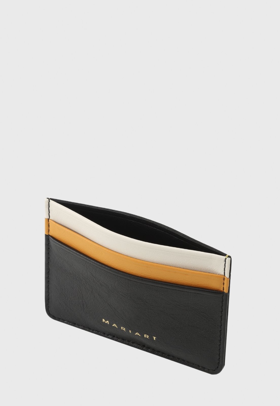 Vista 3 Porta-Cartão Couro Mariart Fruto Nanica Mariart amarelo/branco/preto
