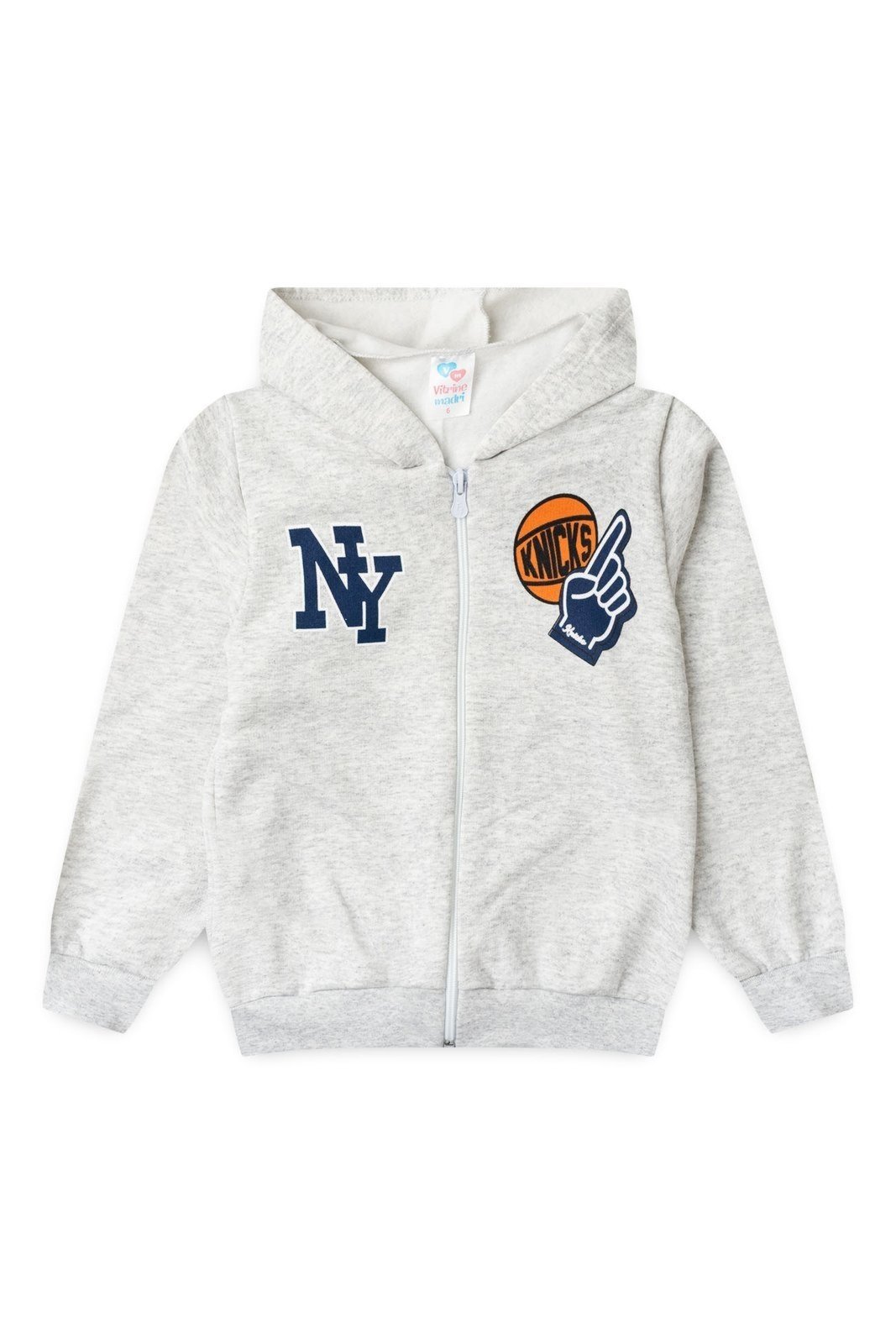 Infantil - Jaqueta Moletom Menino c/ Capuz e Zíper New York Knicks