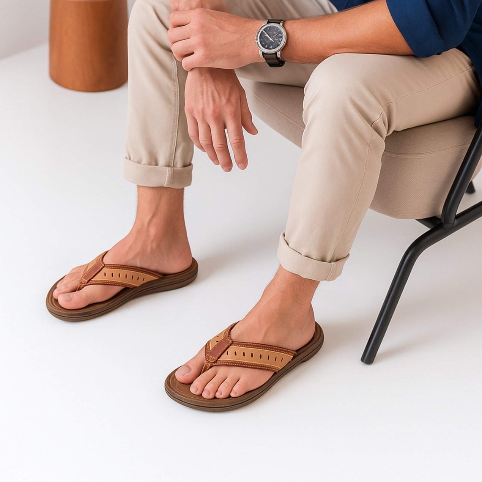 Chinelo Masculino Ortopédico Sandália Papete Masculino Anti-stress