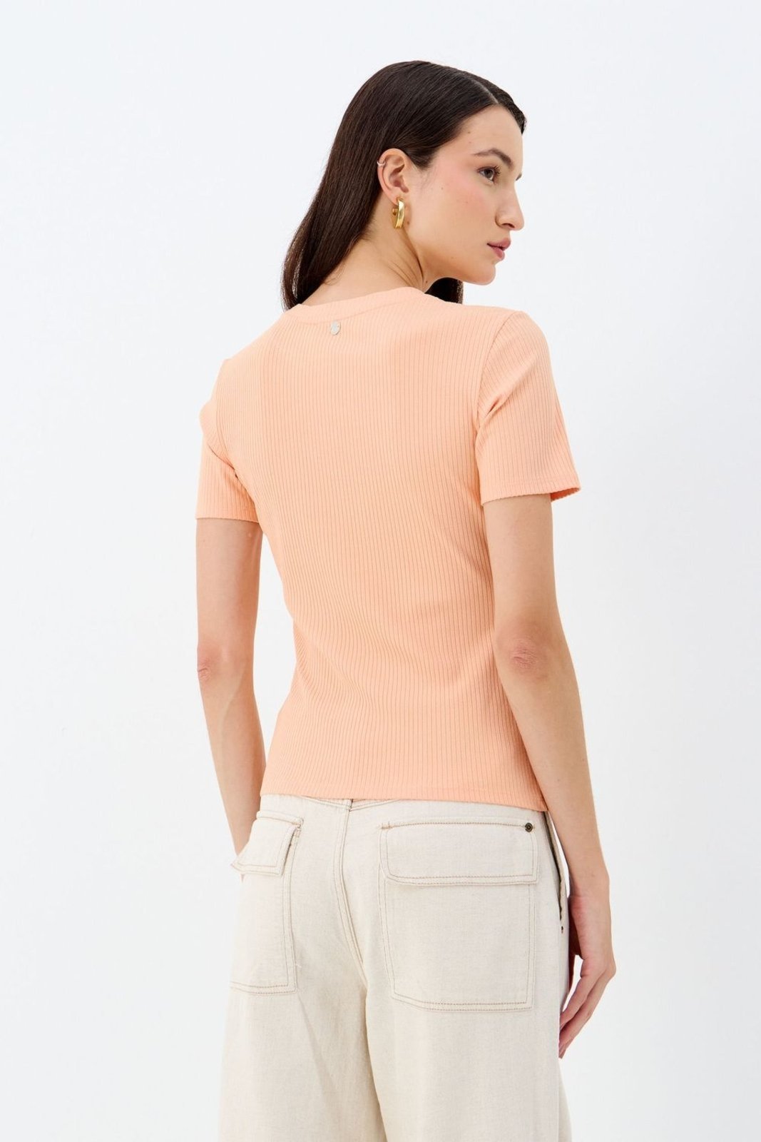 Vista 3 Blusa Canelada Básica ACT FEMININO preto ACT FEMININO preto