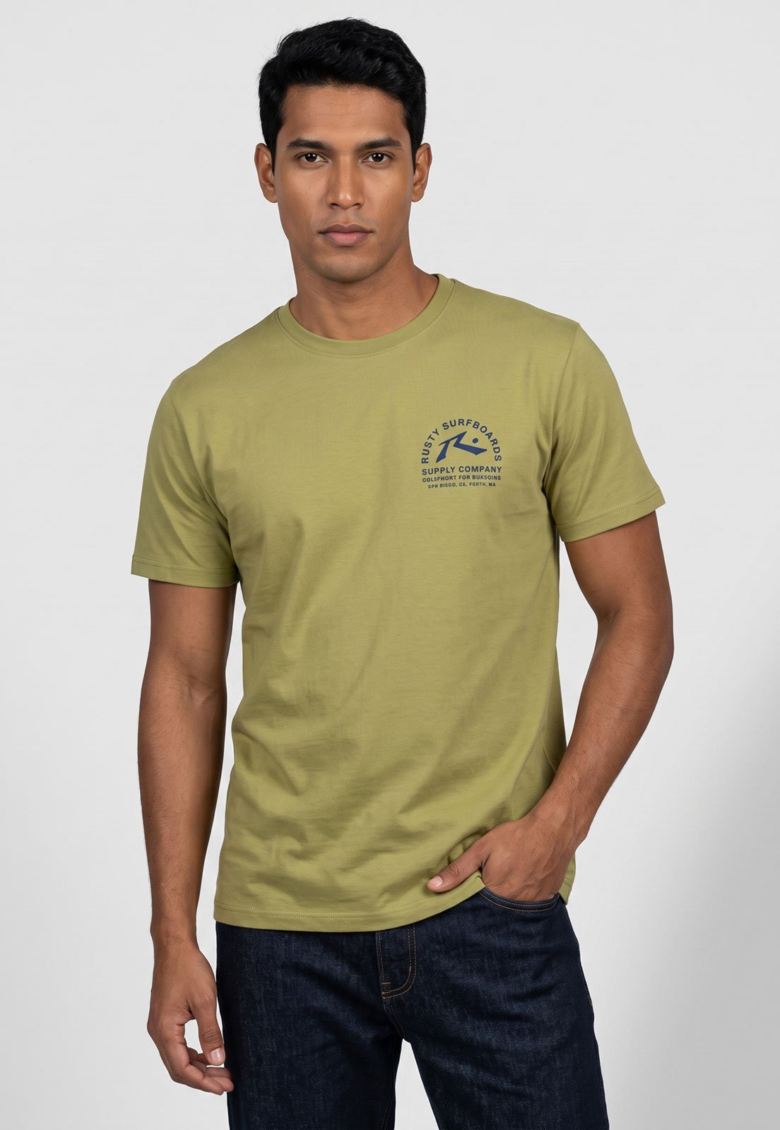 Camiseta Masculina Rusty Silk MC Surfshop Verde