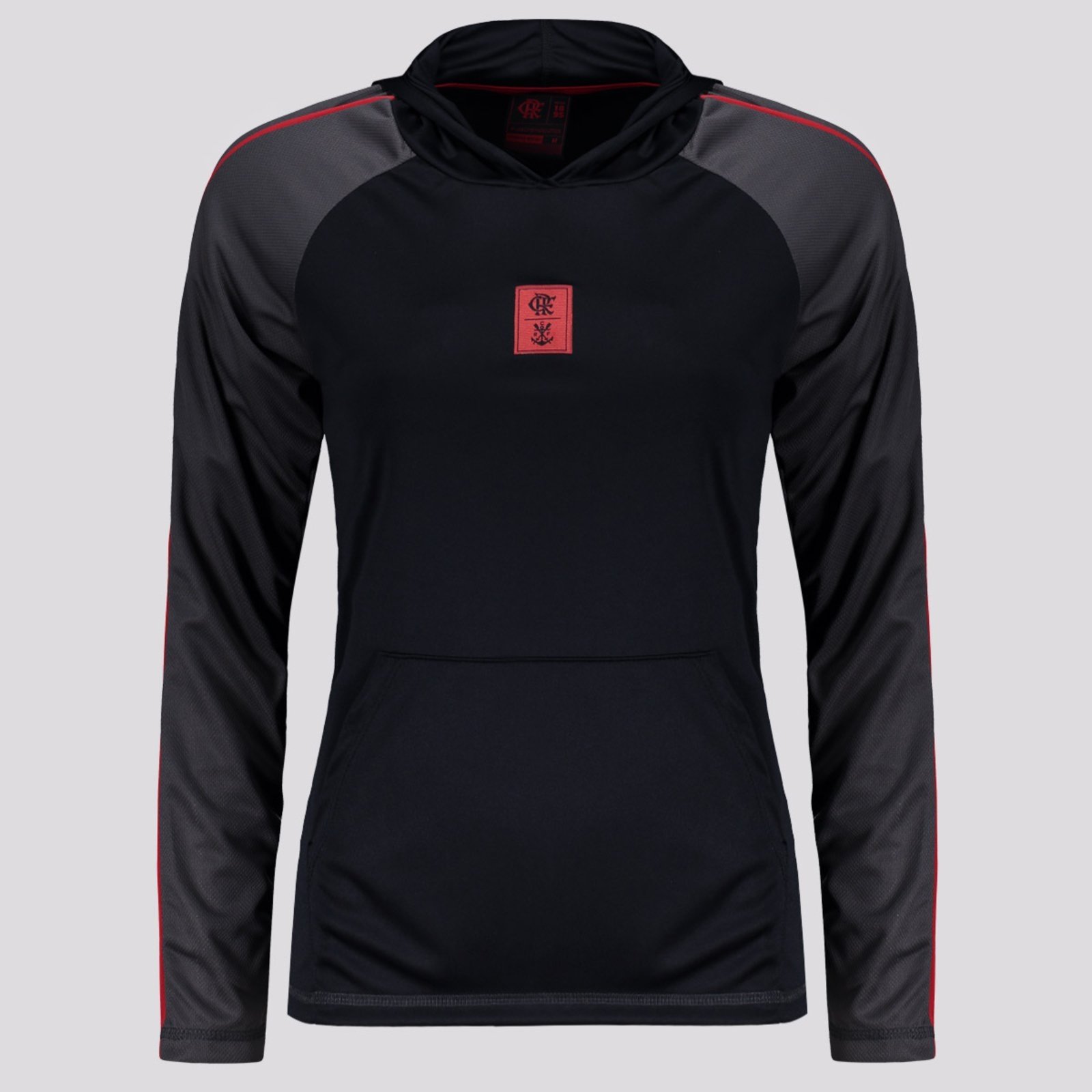 Blusa Flamengo Laçado Manga Longa Feminina Preta