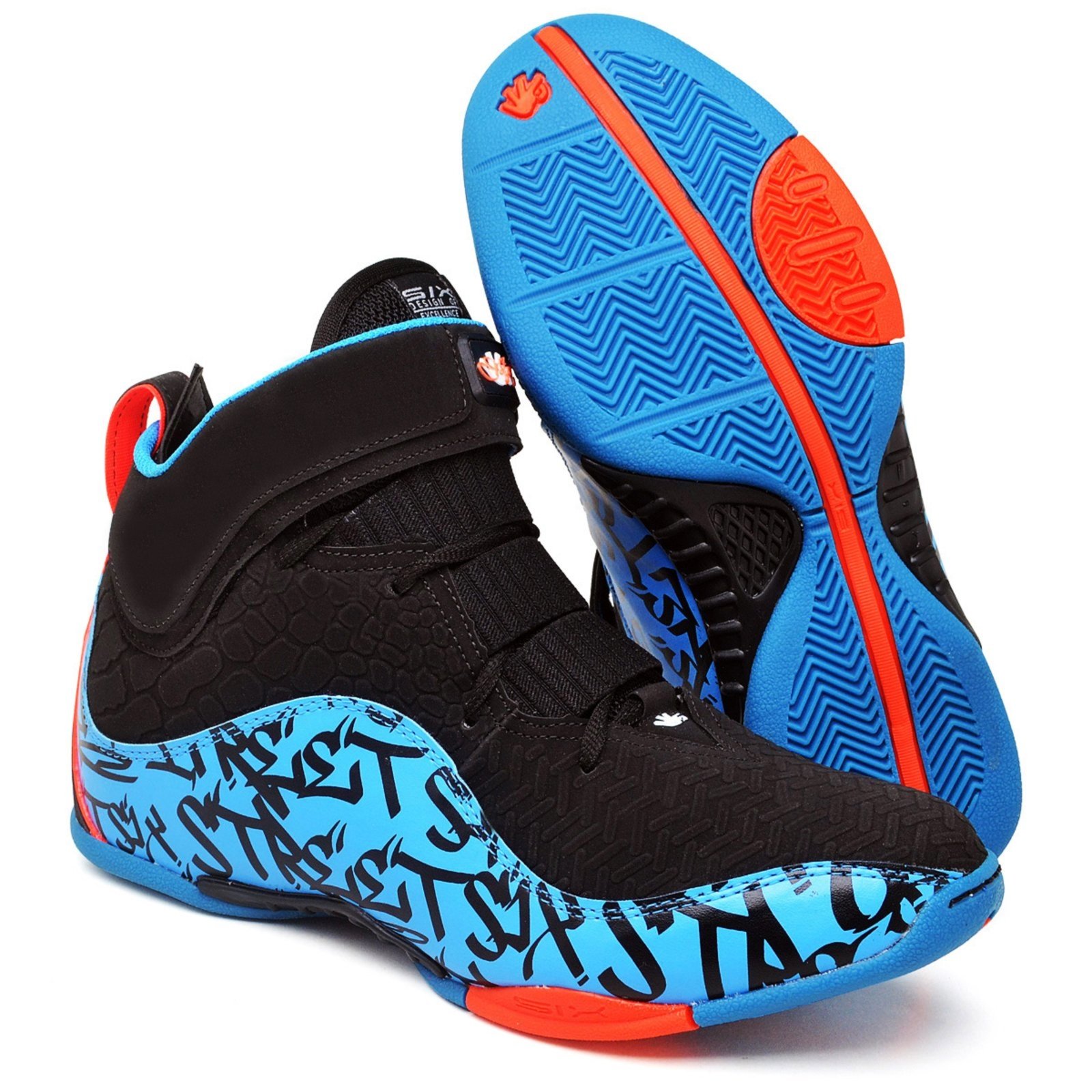 Tênis Basquete Masculino Impact Six Street Preto Com Azul