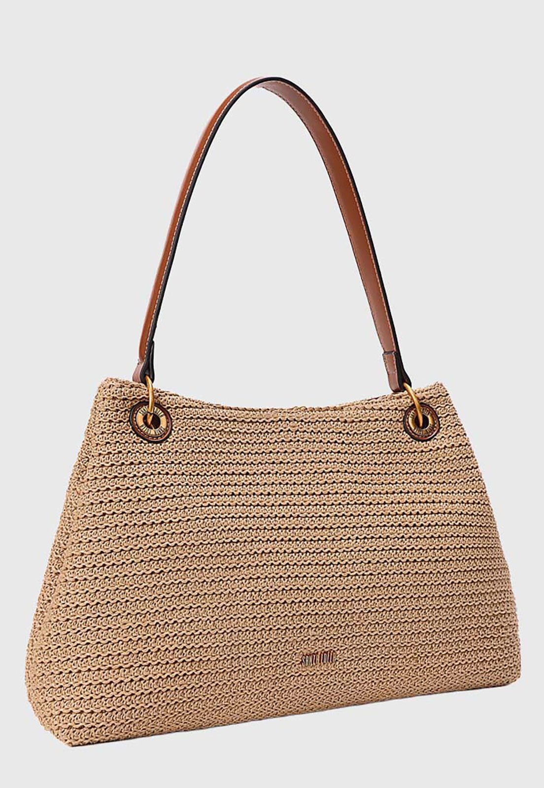 Bolsa Feminina Santa Lolla Grande Texturizada Bege