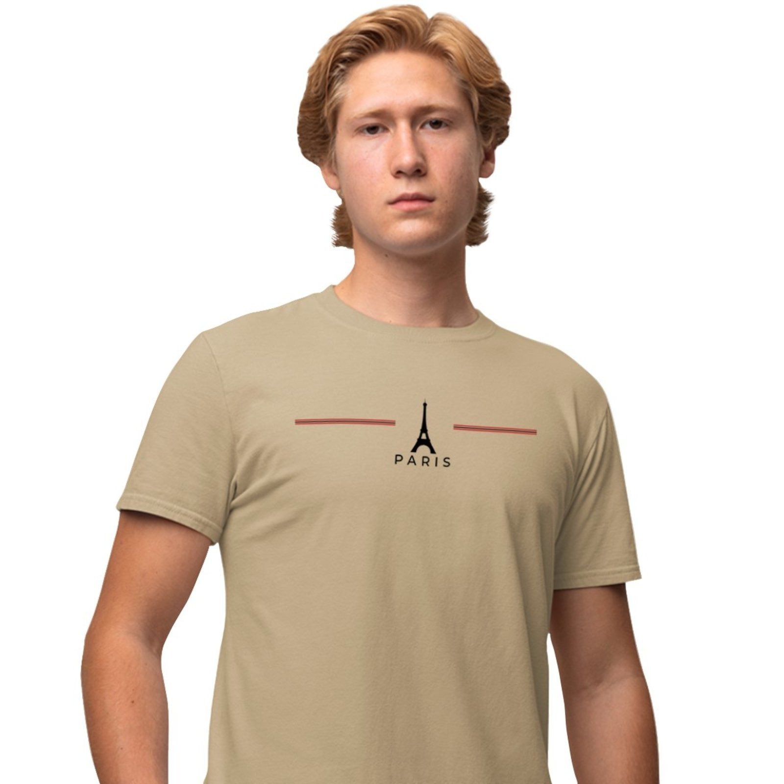 Camisa Camiseta Genuine Grit Masculina Estampada Algodão 30.1 Paris – Caqui