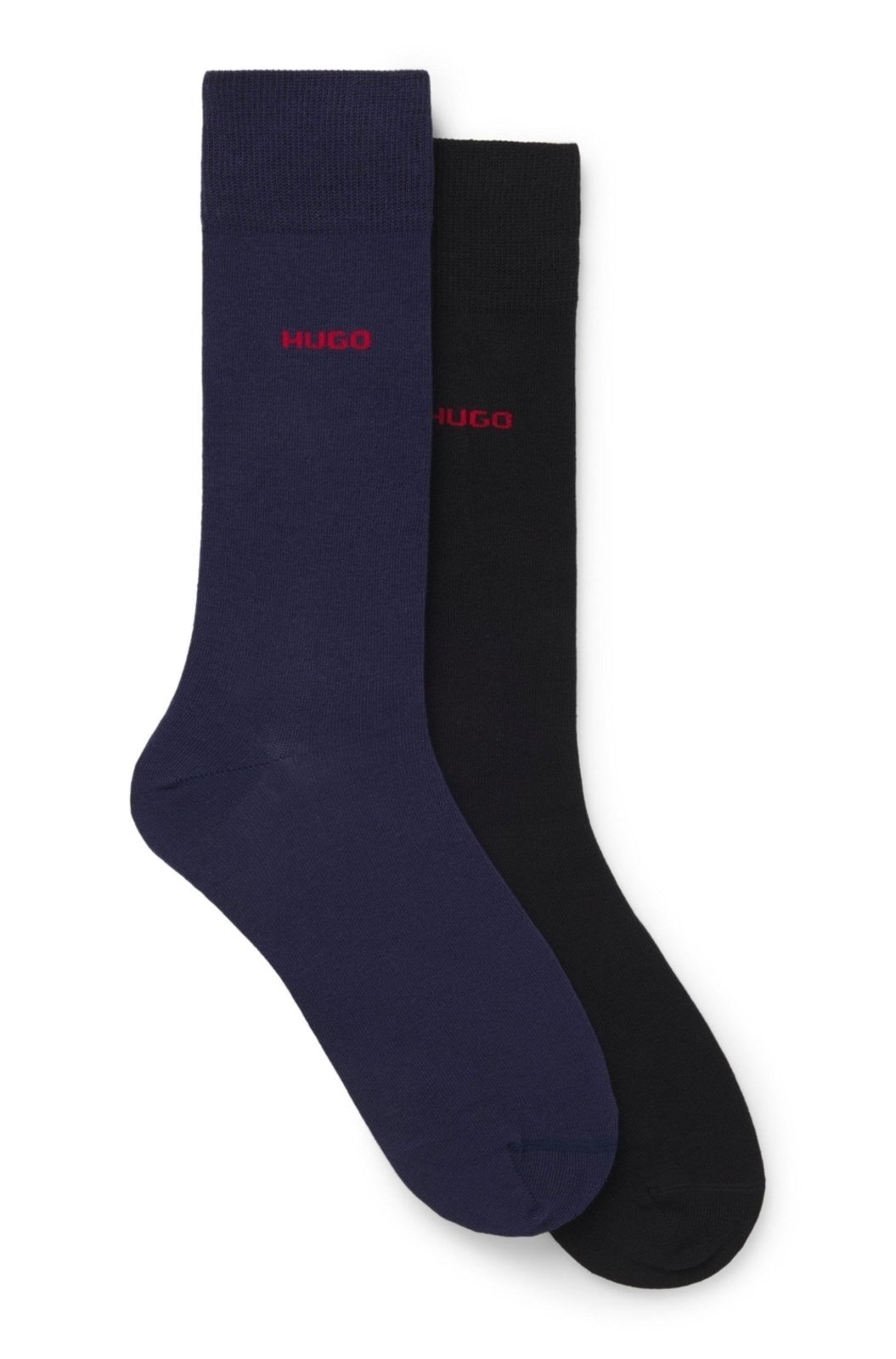 Vista 2 Pack De Dois Pares De Meias De Comprimento Regular HUGO azul HUGO azul