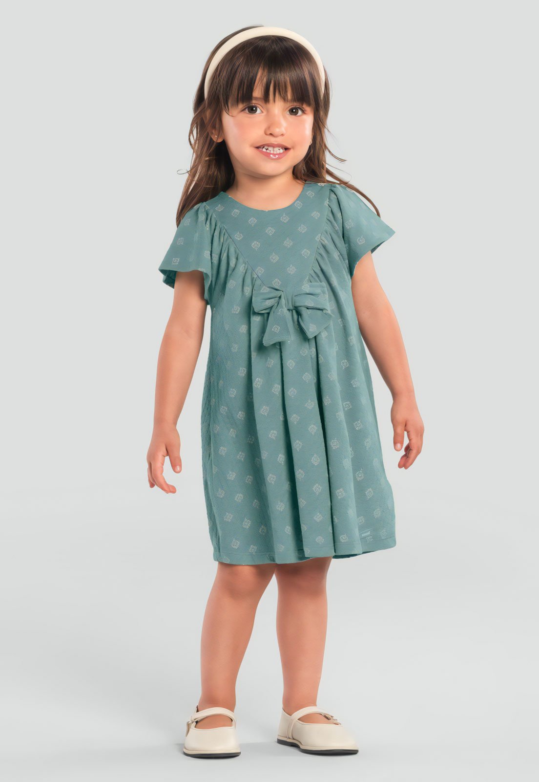 Vestido Brandili Mundi Full Print Verde