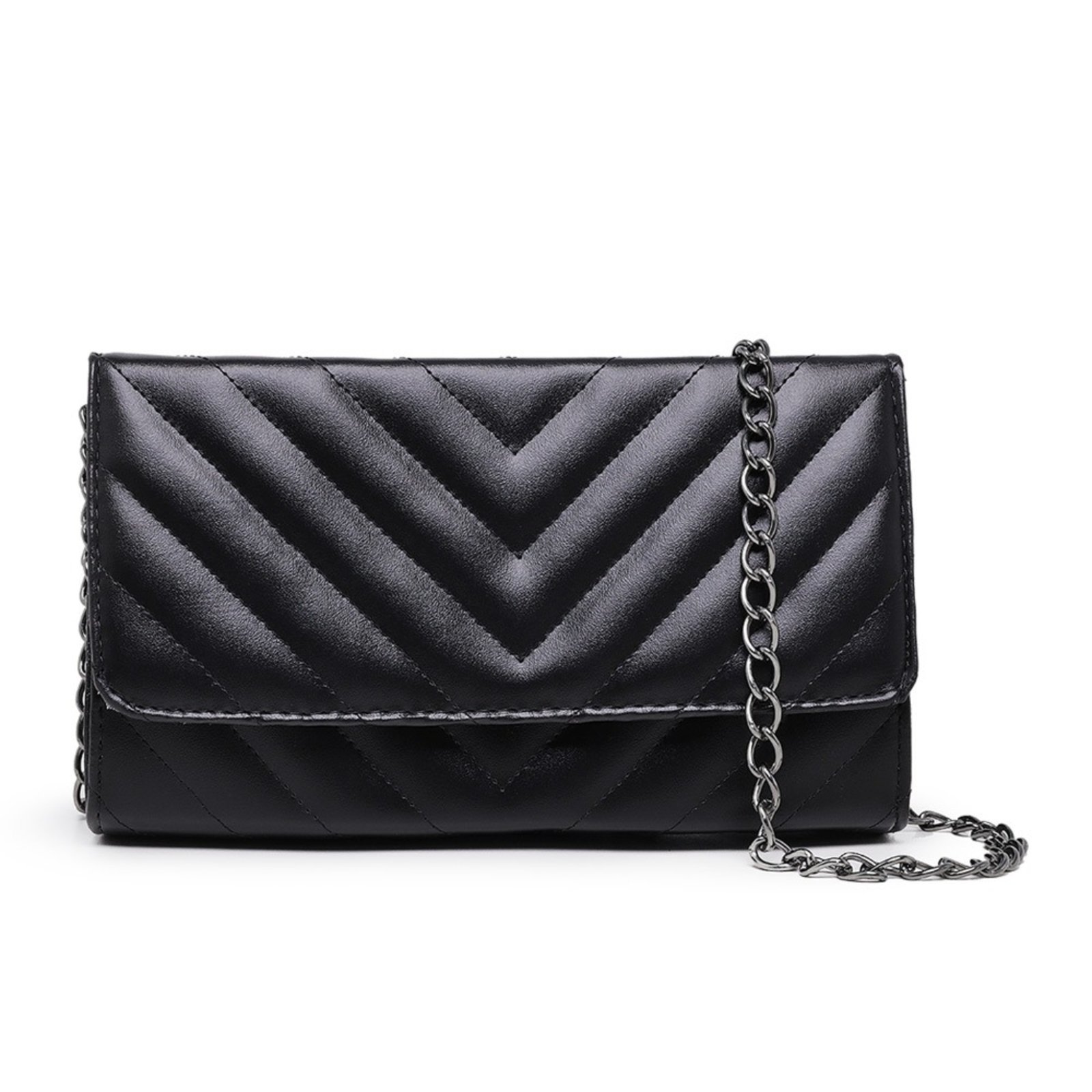 Bolsa Clutch Carteira Carmelo Shoes Transversal Matelassê Preta