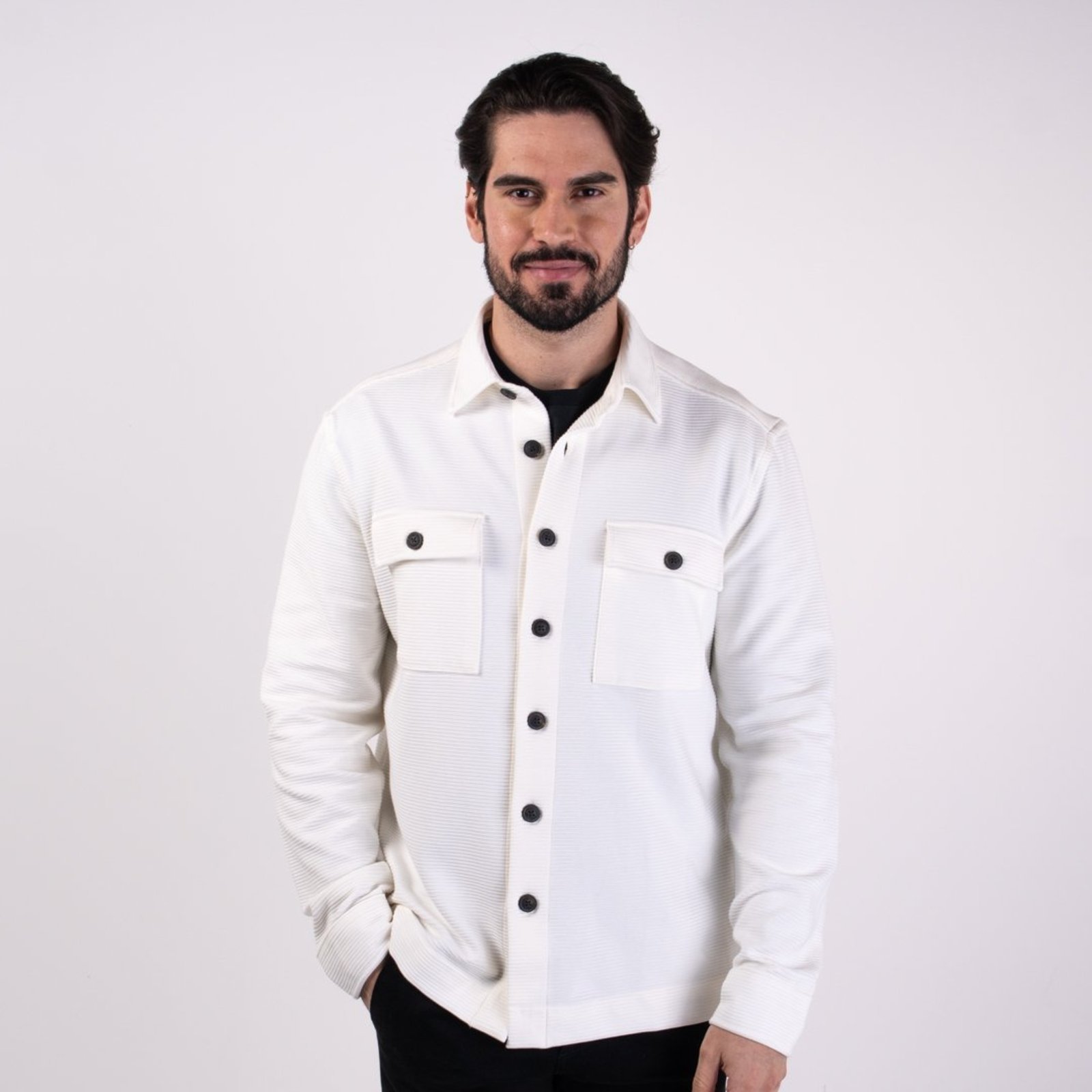 Camisa Aramis Overshirt Texturizada Off White