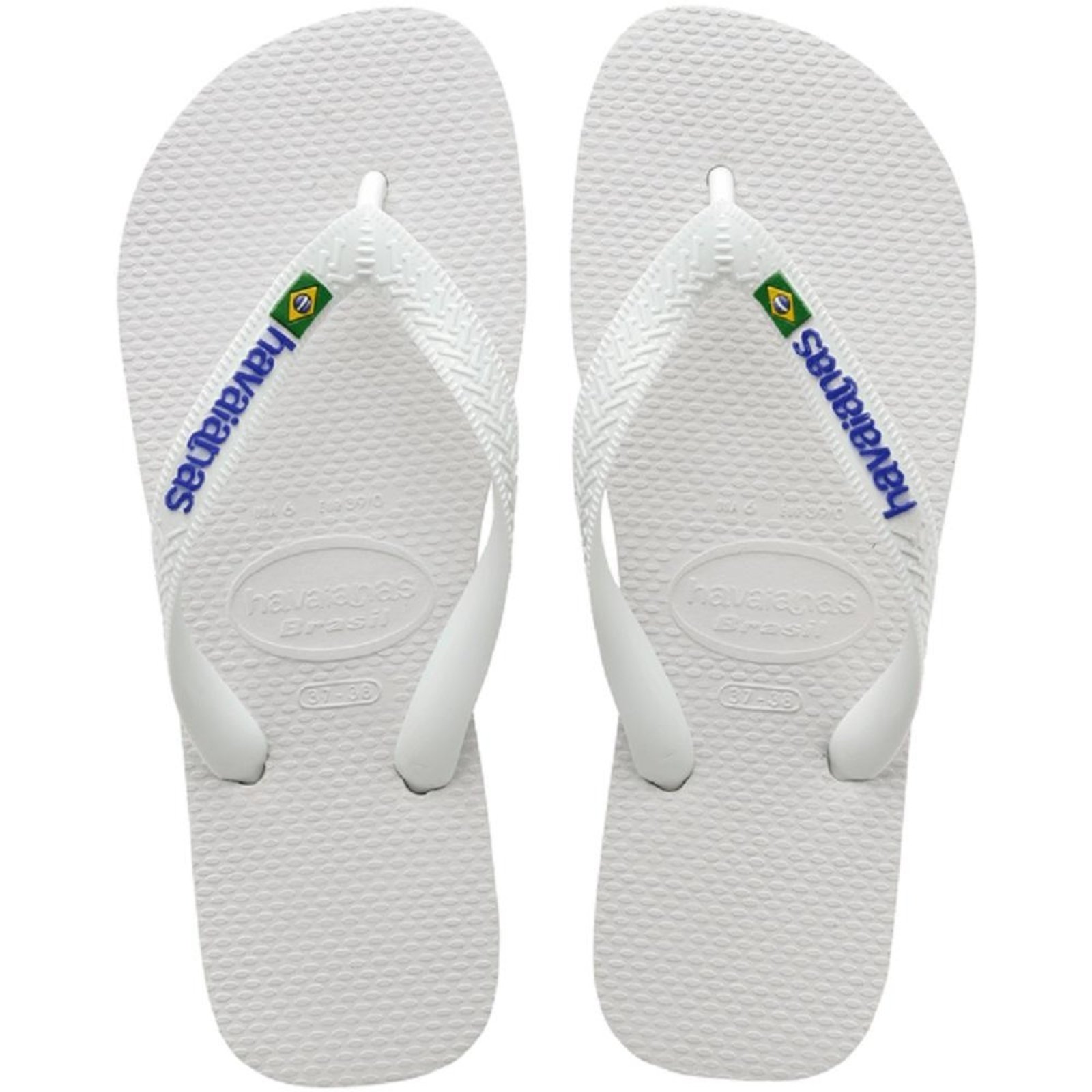 Chinelo Havaianas Brasil Logo Adulto Masculino Branco