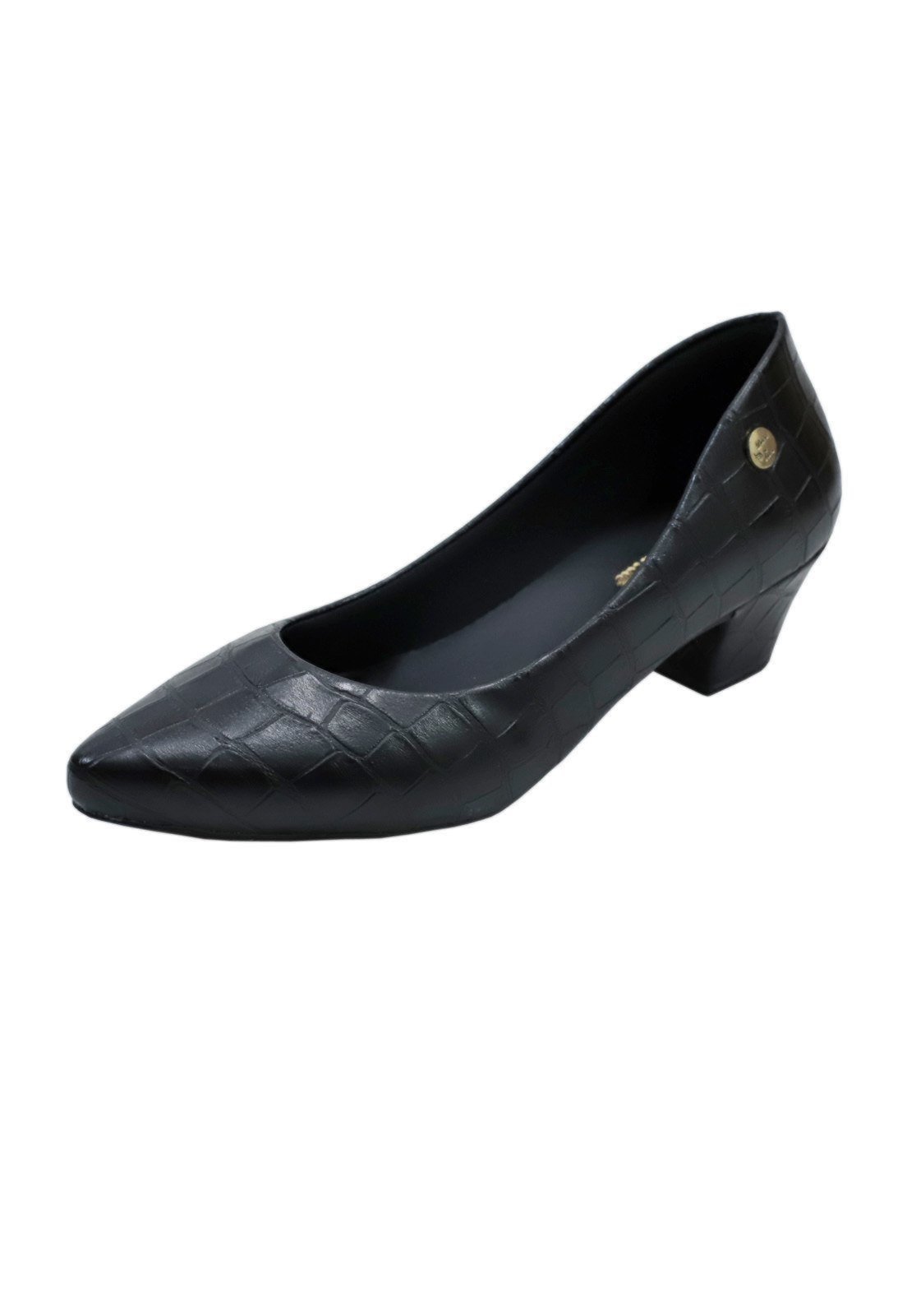 Scarpin Bico Fino Donna Santa Preto-Croco
