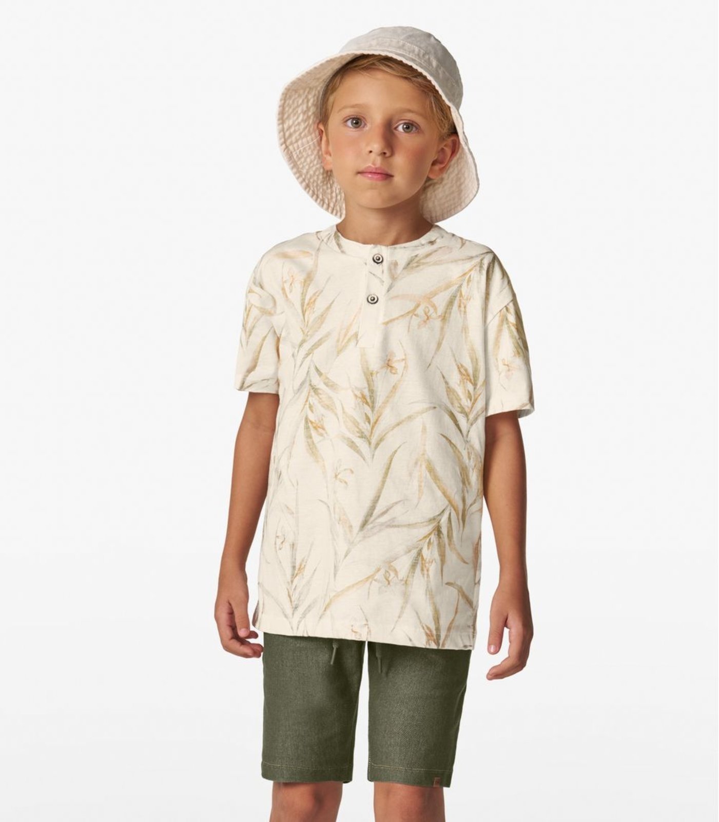 Infantil - Conjunto Menino Camiseta com Bermuda Trick Nick Off White