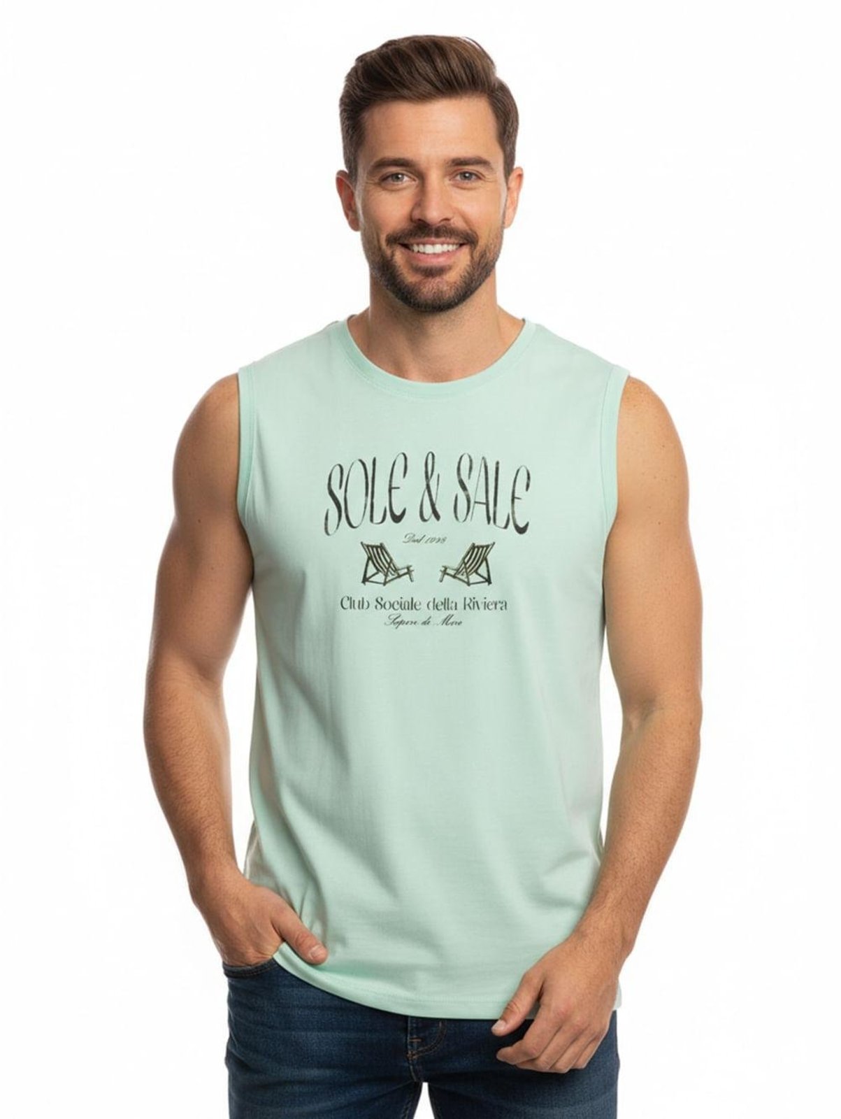 Camiseta Regata Masculina VERDE CLARO