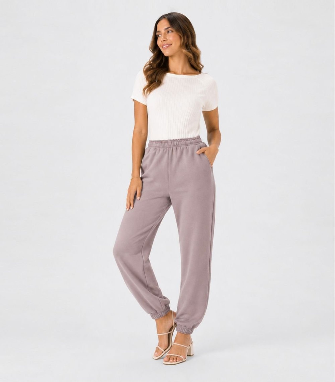 Calça Feminina Moletom Peluciado Infinita Cor Marrom