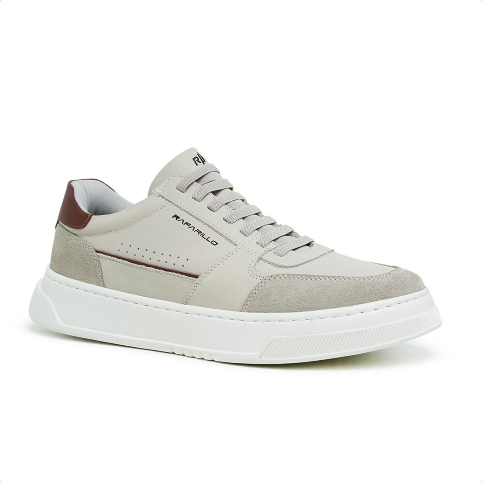 Sapatênis Rafarillo Off White Leve com Solado em Borracha
