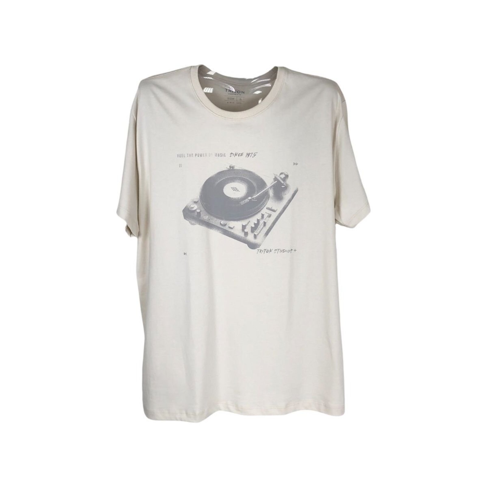 Camiseta Estampada Comfort Triton Bege