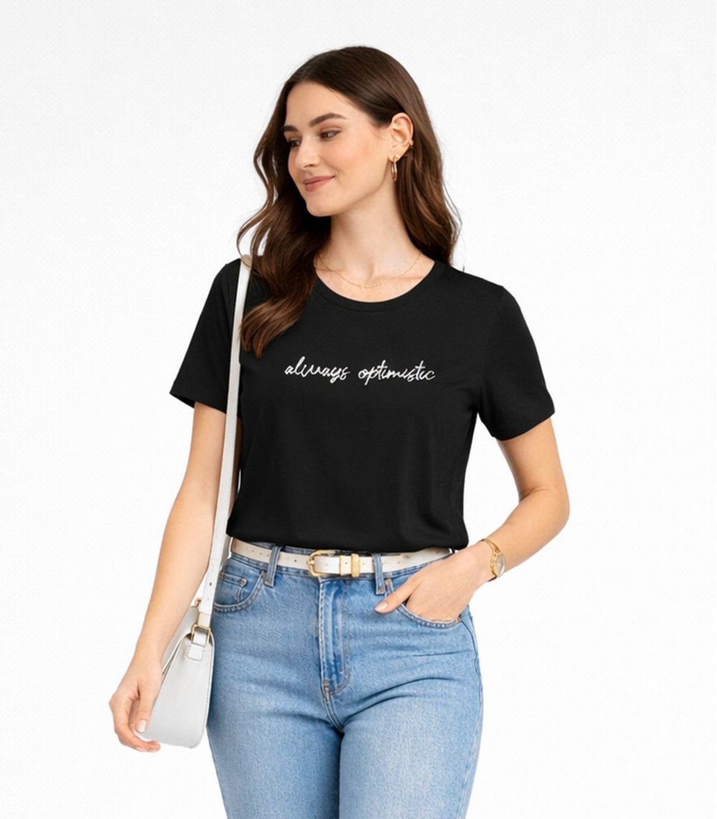 Blusa Feminina com Estampa Infinita Cor Preto