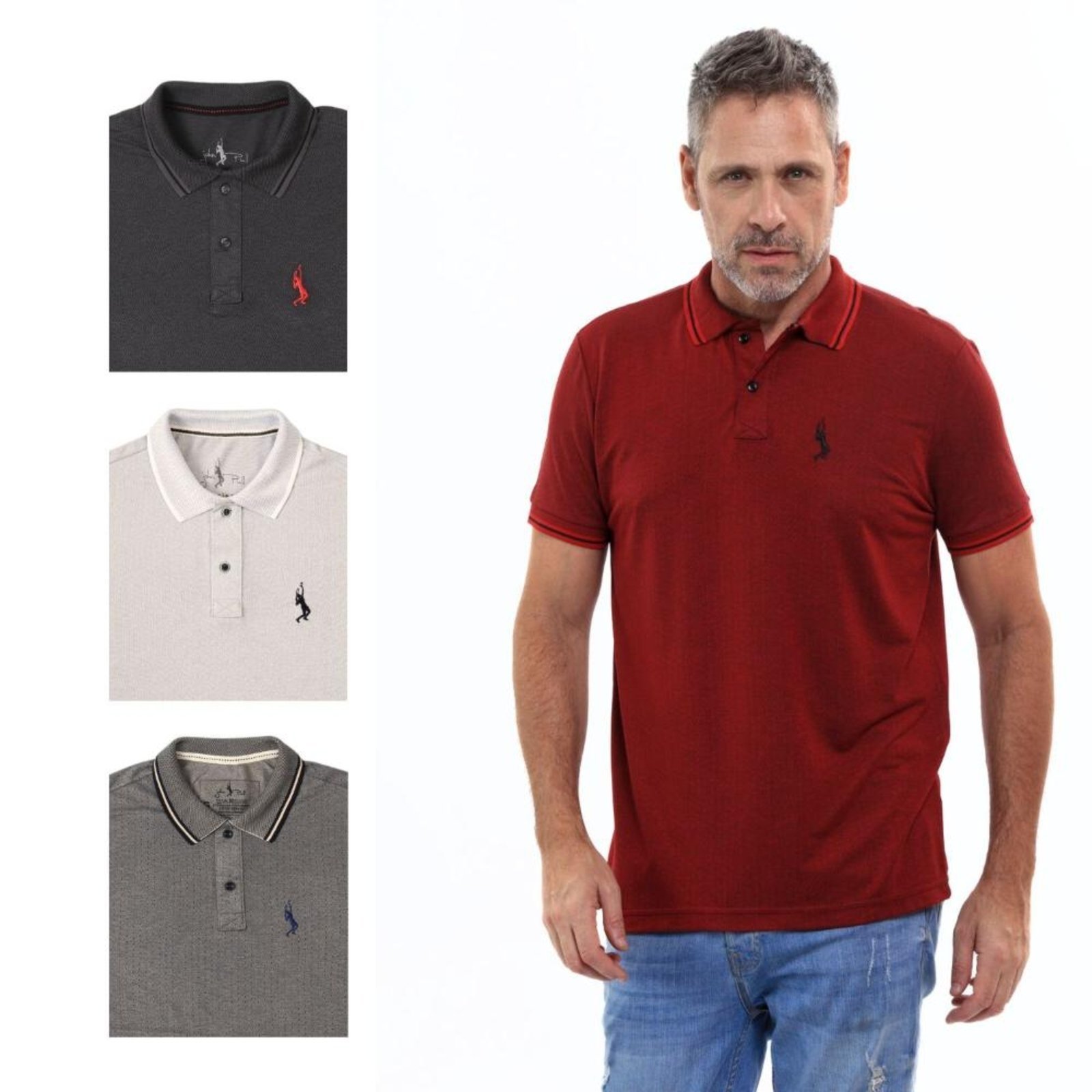 Kit 4 Camisa Polo Masculina Elegante Dia a Dia Piquet