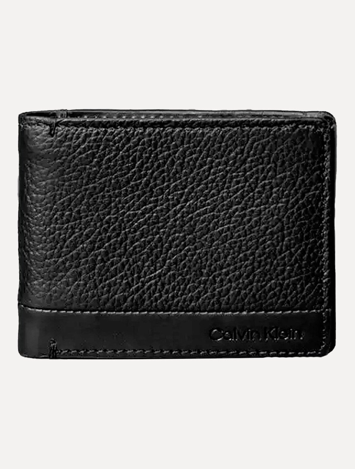 Carteira Calvin Klein Horizontal Logo Floater Recorte Preta