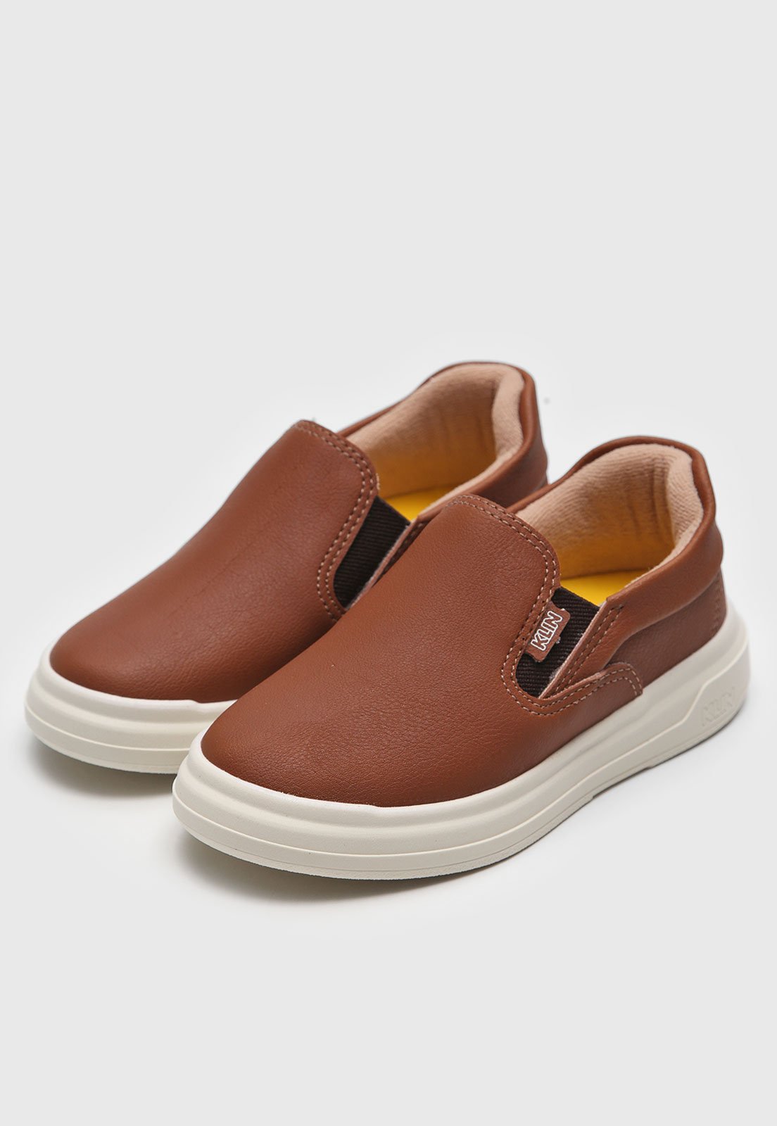 Infantil - Tênis Masculino Klin Mini Slip On Marrom