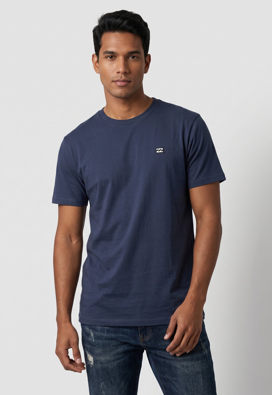 Camiseta Masculina Billabong Icon Patch Azul Escuro