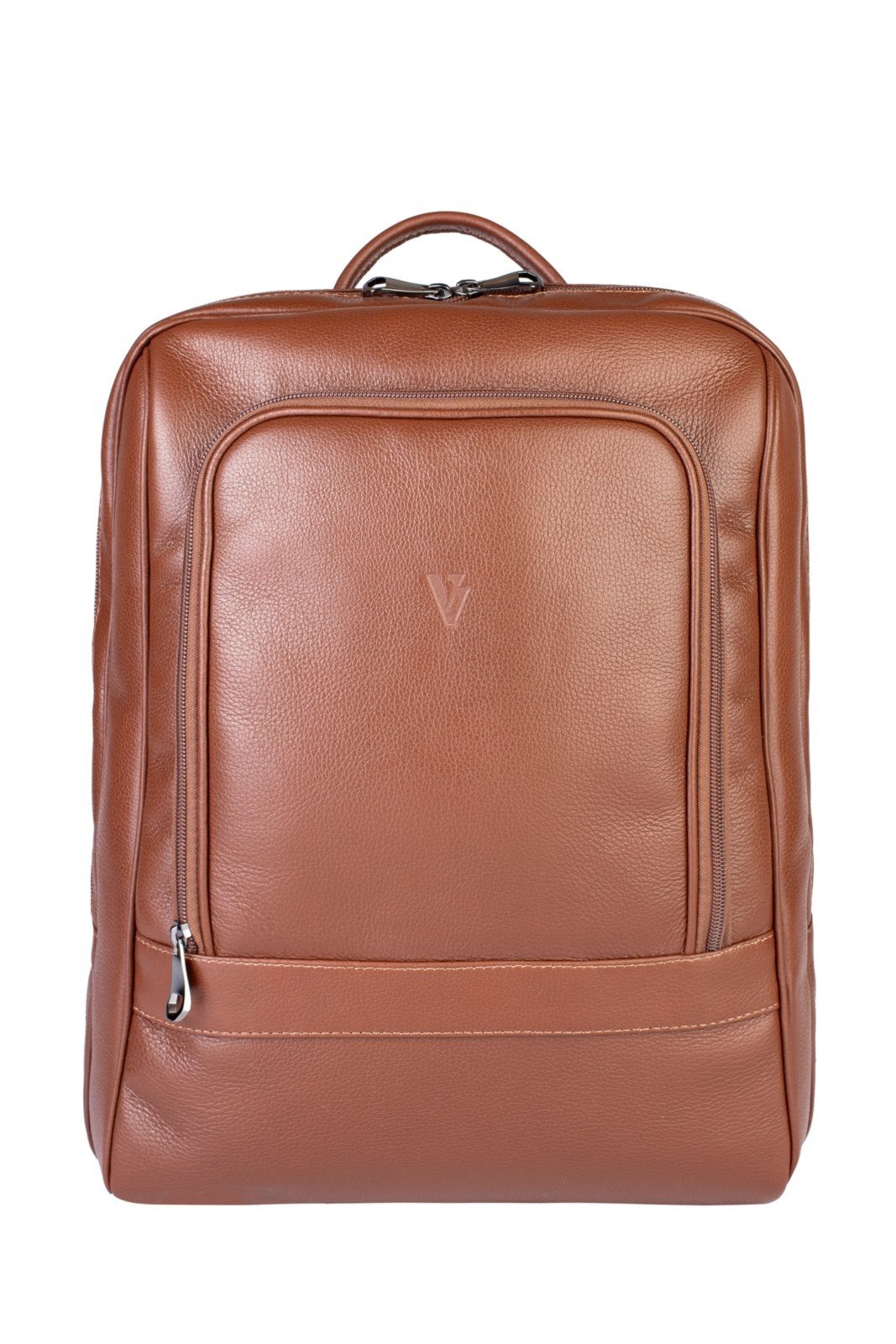 Mochila Vira Vento De Couro Slim Masculina Enzo – Caramelo