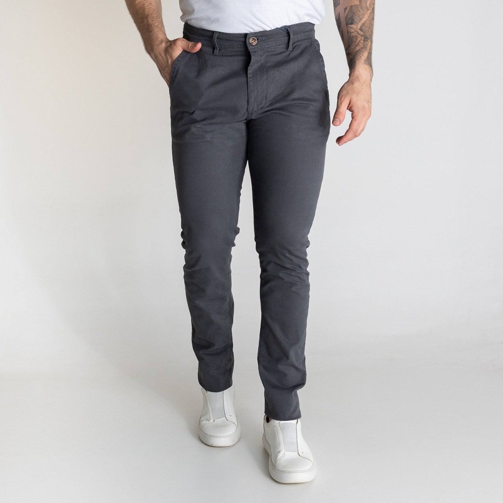 Calça Sarja Slim RL Chumbo