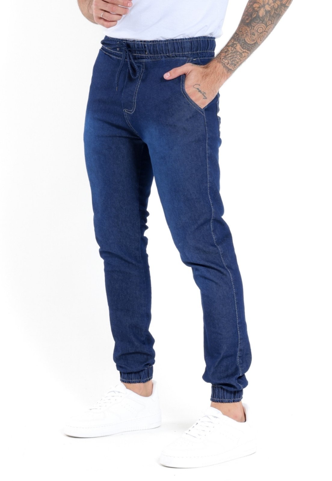 Calça Jogger Sarja Masculina Daze Modas Escura