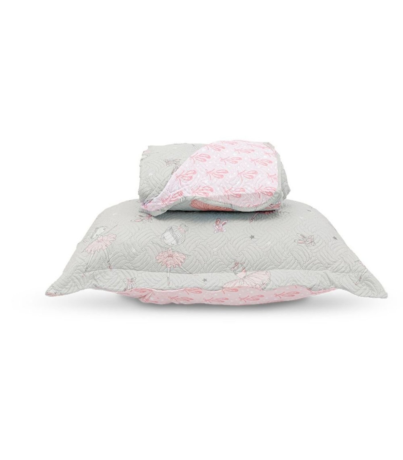 Kit Cobre Leito Casual Solteiro Appel Cinza