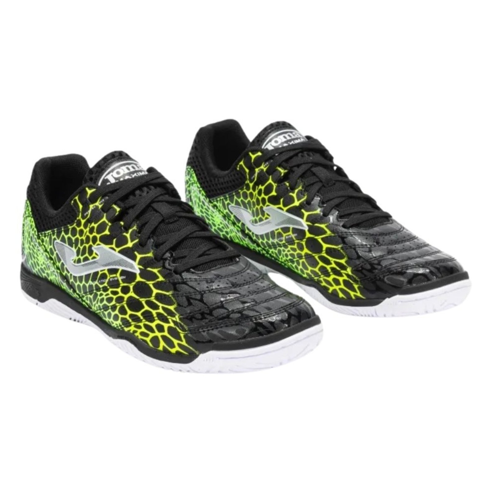 Vista 3 Chuteira de Futsal Joma Maxima - 253 preto/verde Joma preto/verde