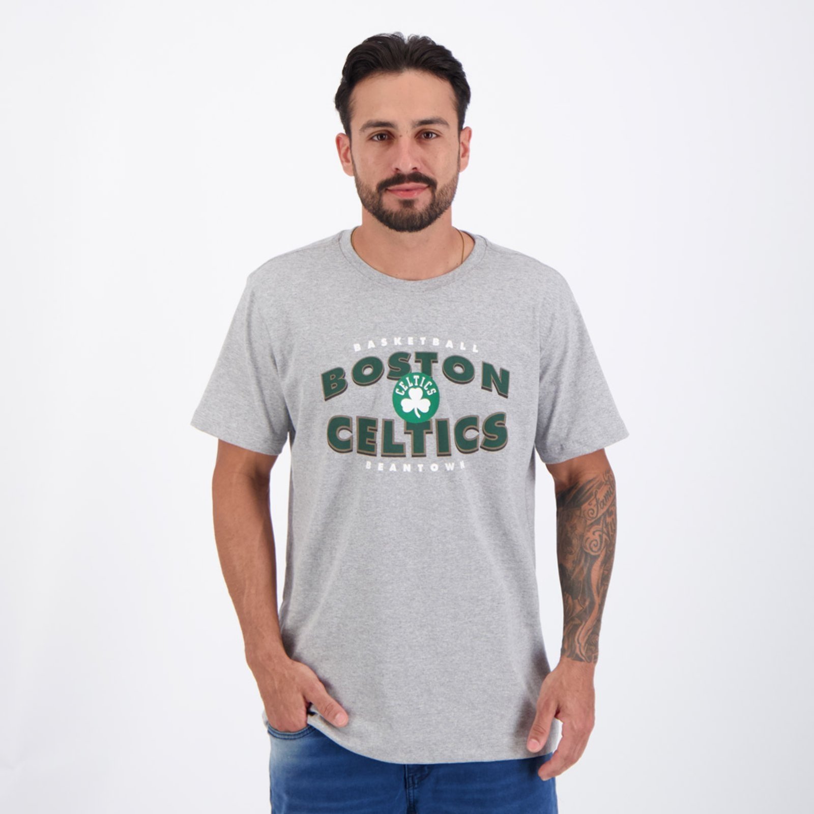 Vista 2 Camiseta NBA Boston Celtics cinza NBA cinza