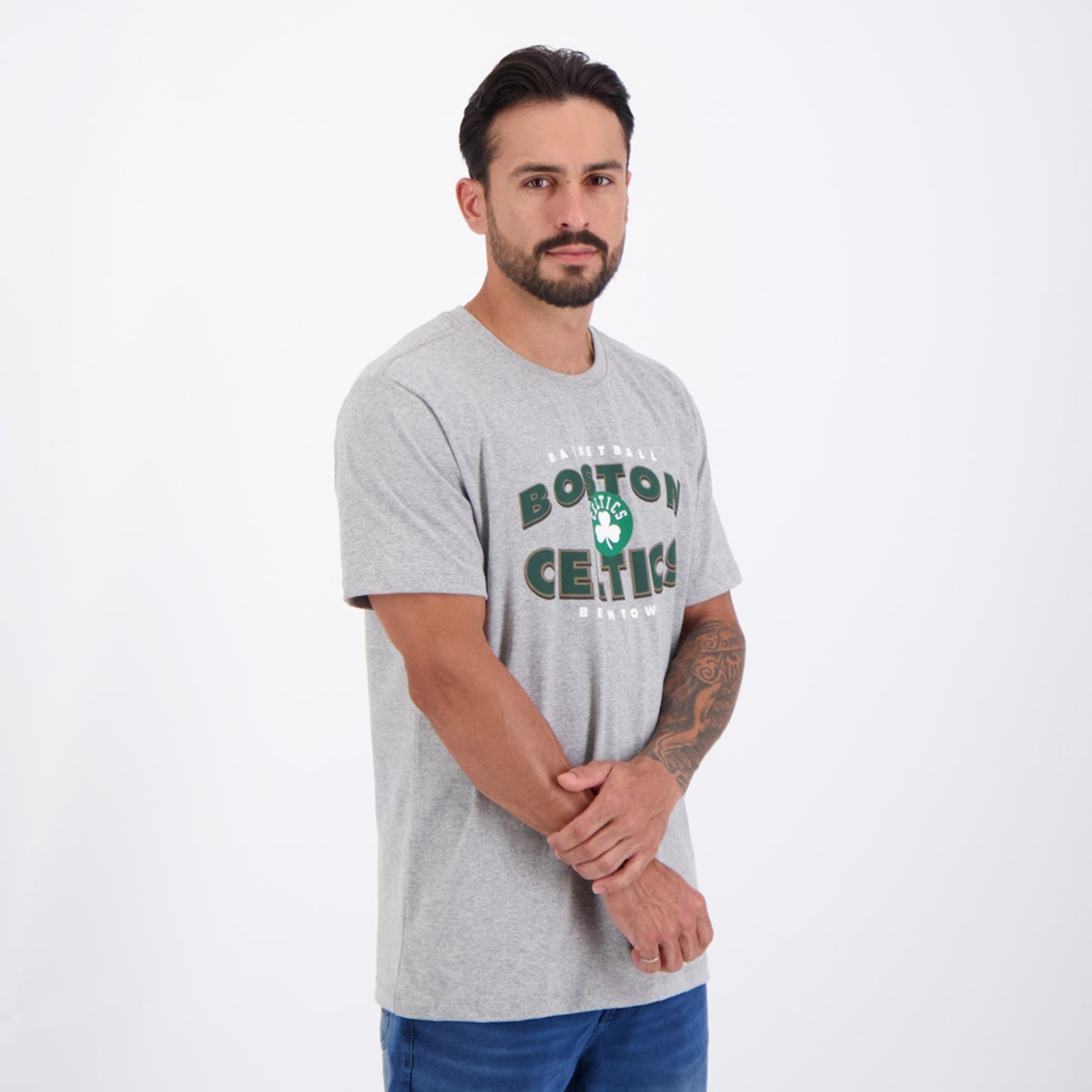 Vista 3 Camiseta NBA Boston Celtics cinza NBA cinza