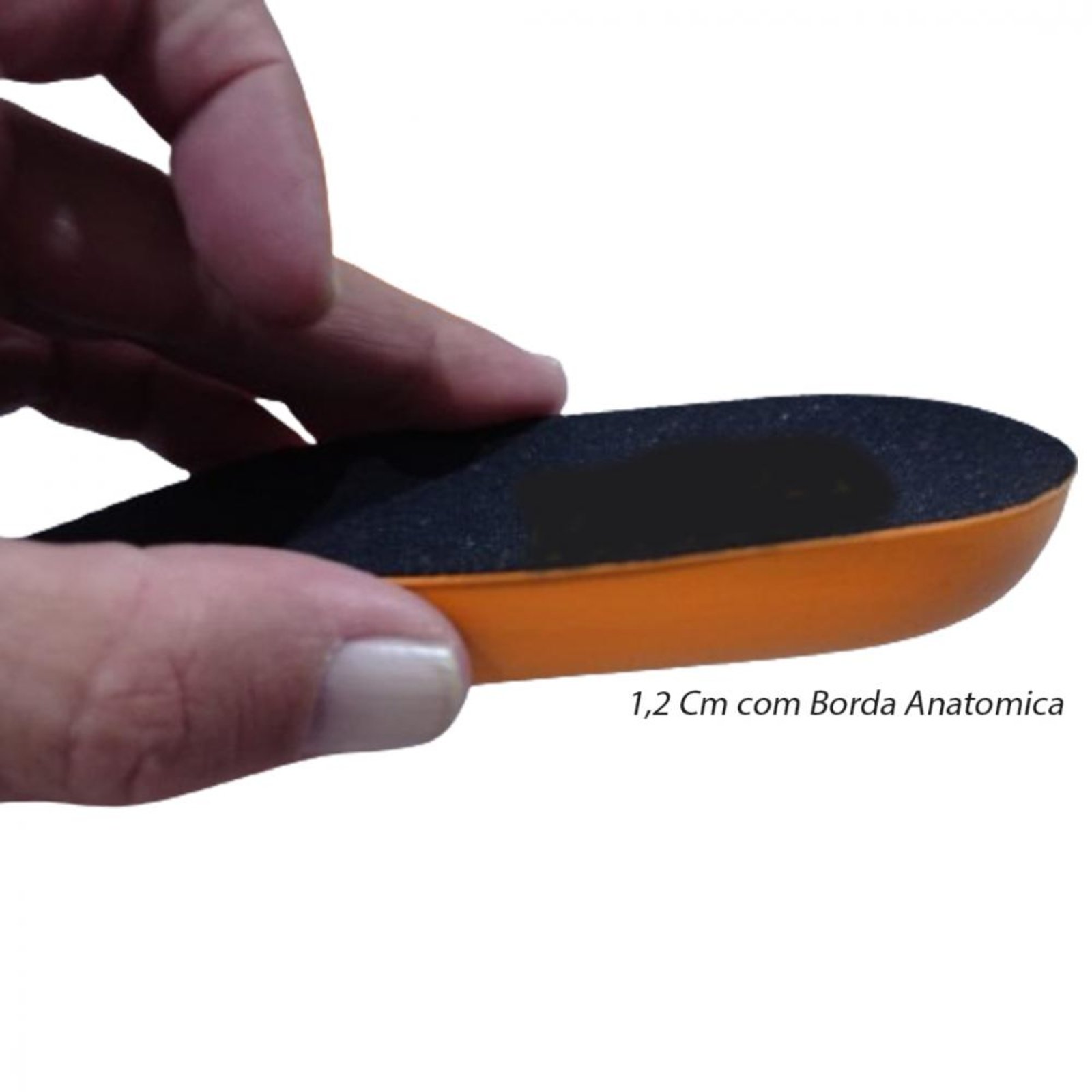 Palmilha de Gel Conforto Anatomico com Memoria e Forro Antibacteriano Laranja
