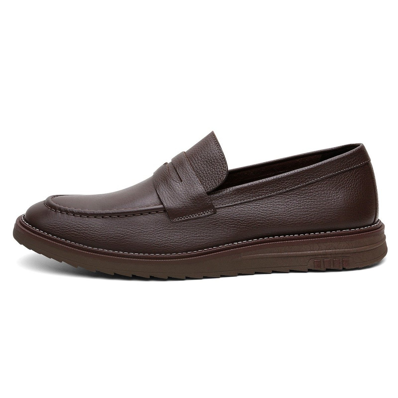 Mocassim Loafer Casual Centuria Gravata Couro Cafe